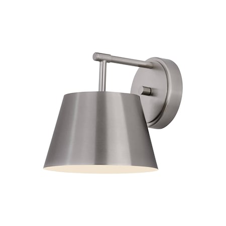 Z-Lite Lilly Wall Sconce, 1-Light, 8 In.W x 9 In.L x 8.5 In.H, Brushed Nickel/Brushed Nickel 2307-1S-BN